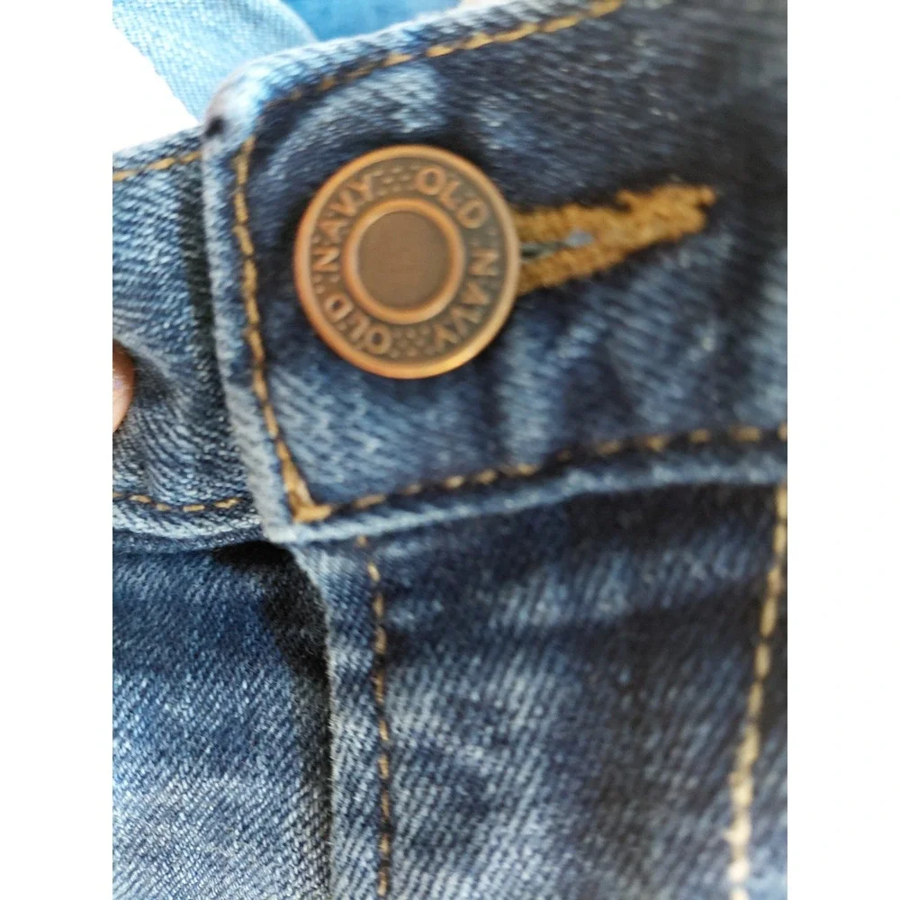 Old Navy Mens Straight Leg Blue Denim Jeans Medium Wash 38x29 Stretch Cotton
